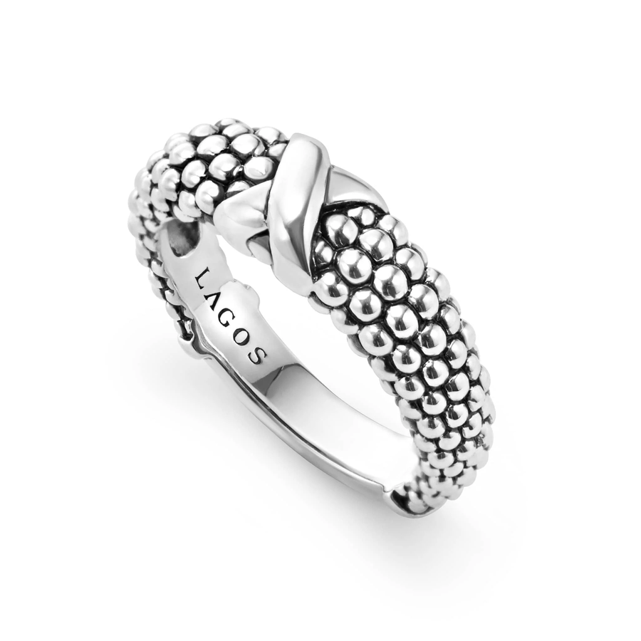 Embrace 6mm X Ring in Sterling Silver, size 7