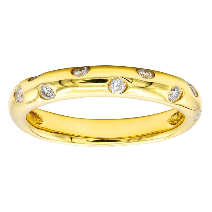 0.32ct Diamond Scattered Ring in 14K Yellow Gold, Size 6