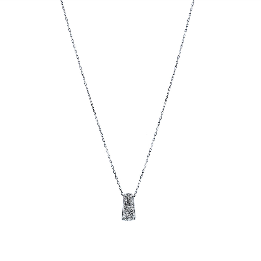 0.48ct Diamond Pendant in 14K White Gold, 18" chain