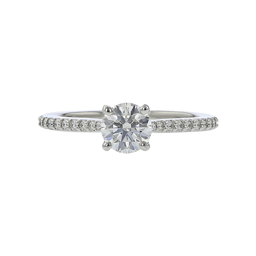 Camilla 0.70-0.75ct Diamond and 0.10-0.25ct Diamond Ring in Platinum, size 6.5