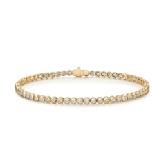 Hearts on Fire Classic 1.98ct Diamond Bezel Set Line Bracelet in 18K Yellow Gold, 7"