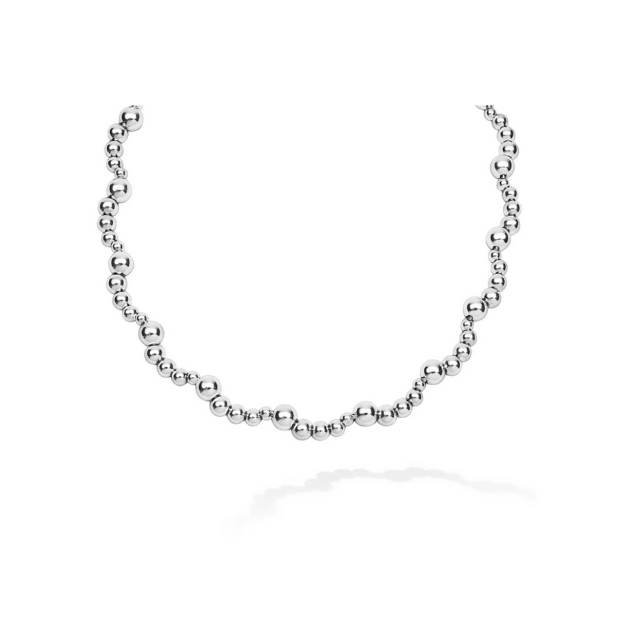 Caviar Bubbly 8mm Necklace in Sterling Silver, 18"