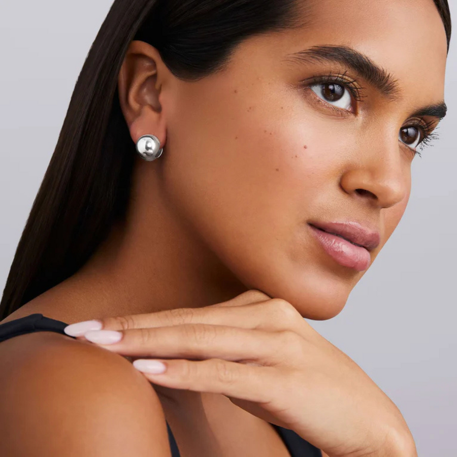 Caviar Bubbly 13mm Stud Earrings in Sterling Silver