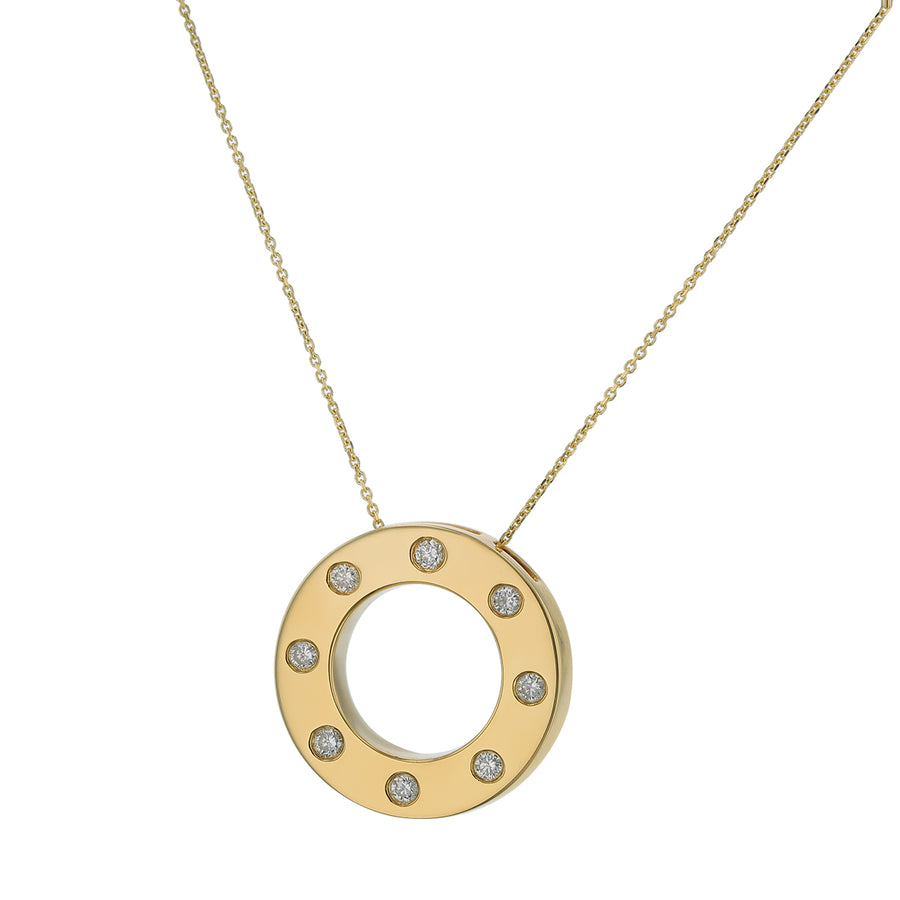0.21ct Diamond Pendant in 14K Yellow Gold, 18"chain