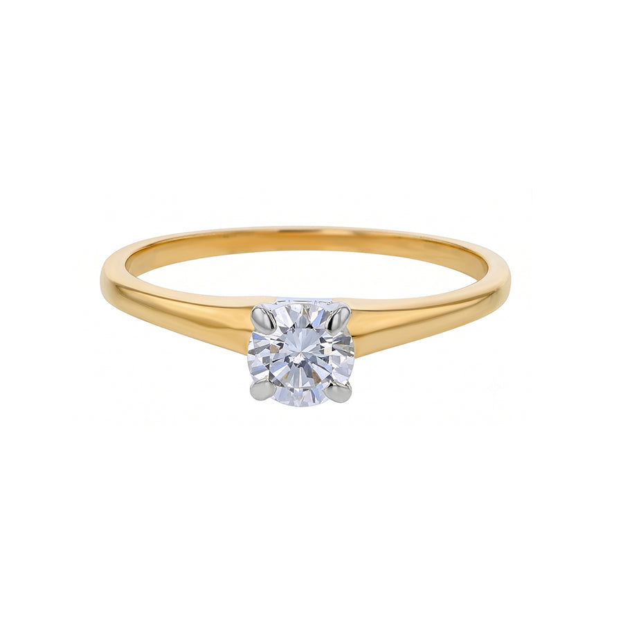 0.46ct Diamond Solitaire Ring in 14K Yellow Gold, size 7.75