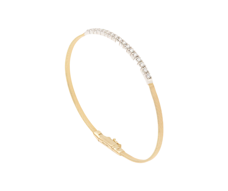 Masai 0.44ct Diamond Bar Bracelet in 18K Yellow and White Gold
