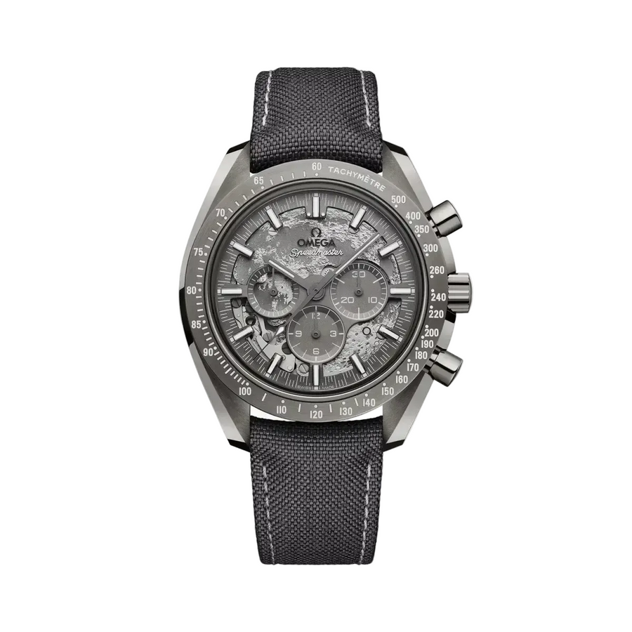 44.25mm Speedmaster Dark Side of the Moon Watch with Grey Dial in Grey Ceramic, Strap