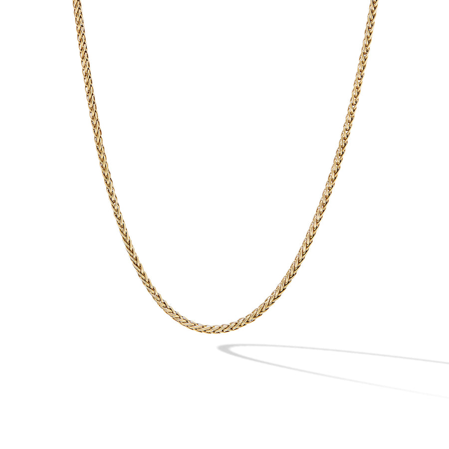 Wheat Chain Necklace in 18K Yellow Gold