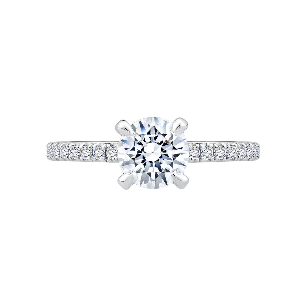 18K White Gold Fire and Ice Diamond Engagement Ring | Schwarzschild ...