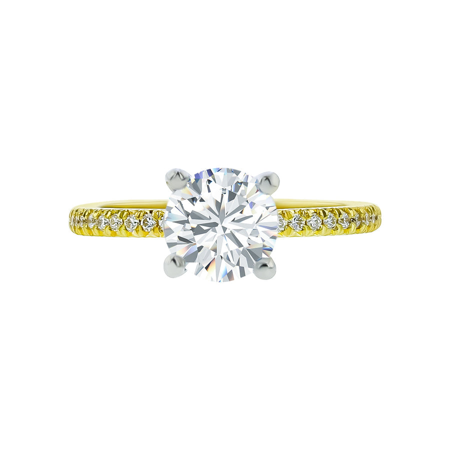 French-Cut Diamond Classic Engagement Ring Setting