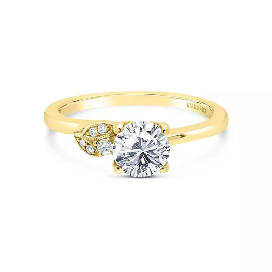 Floral Petite Diamond Engagement Ring Setting