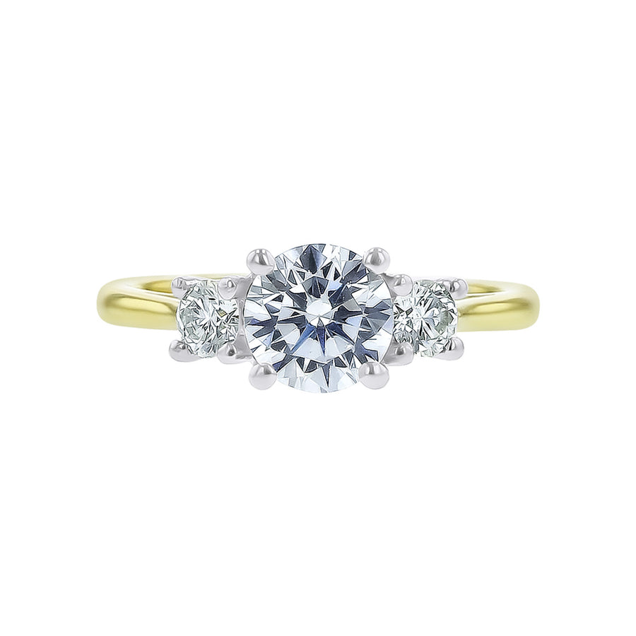 Three Stone Diamond Engagement Ring Setting