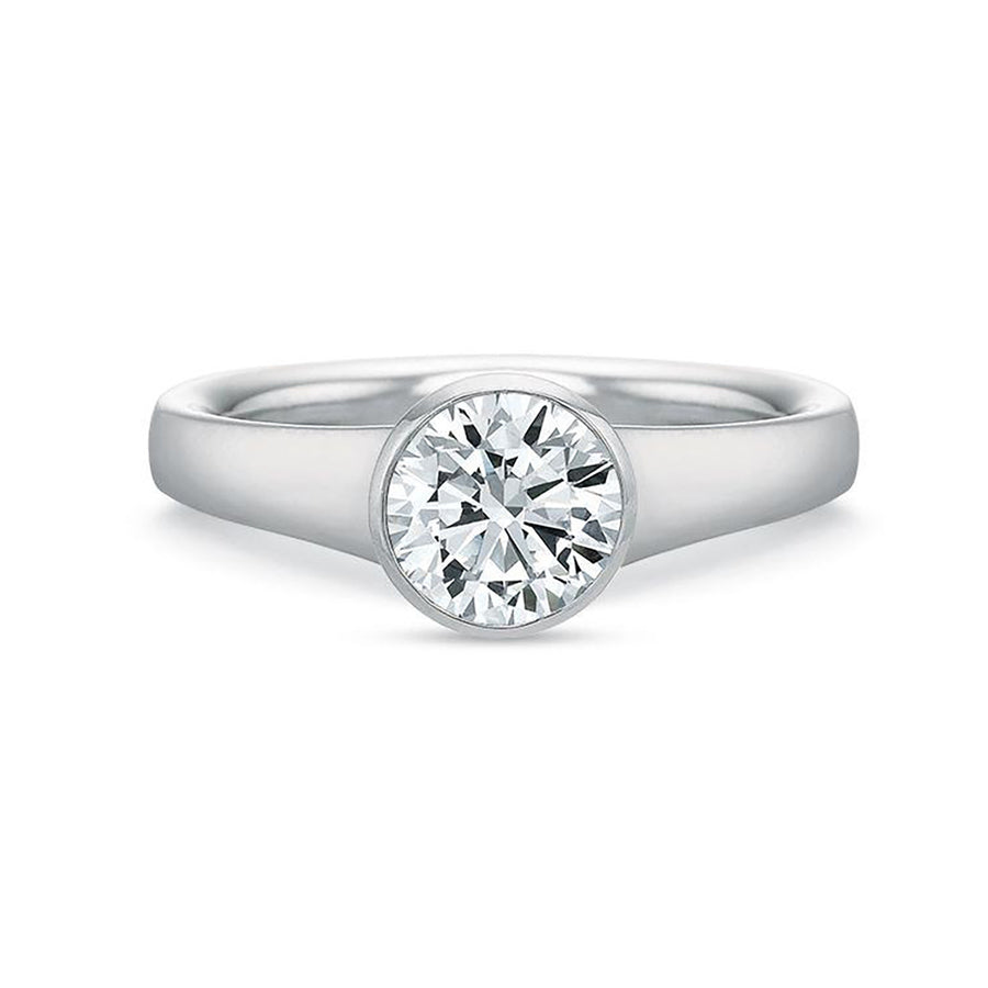 Modern Classic Solitaire Diamond Engagement Ring Setting