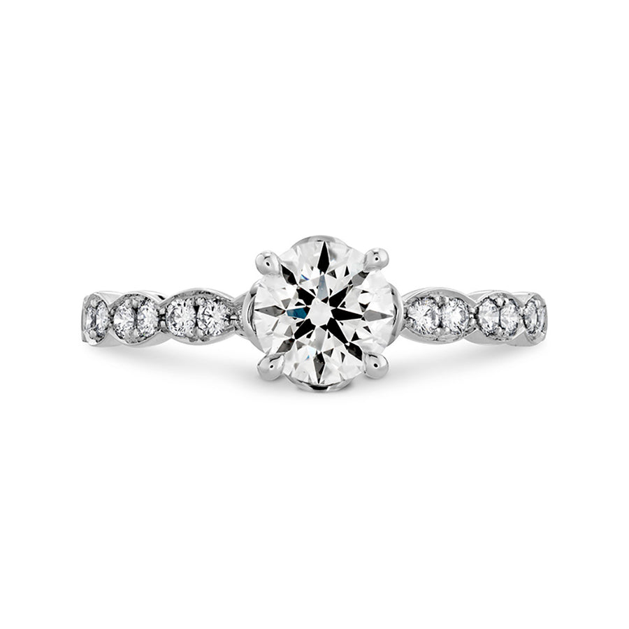 Lorelei Floral HOF Diamond Engagement Ring