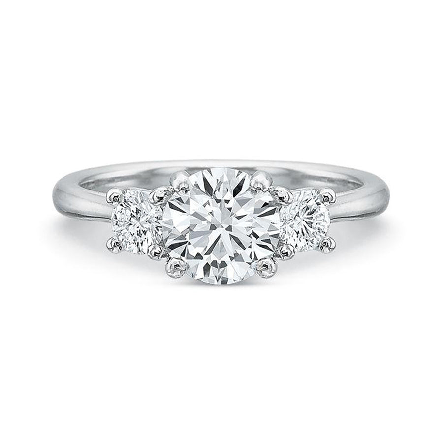 Platinum 3-Stone Diamond Engagement Ring Setting