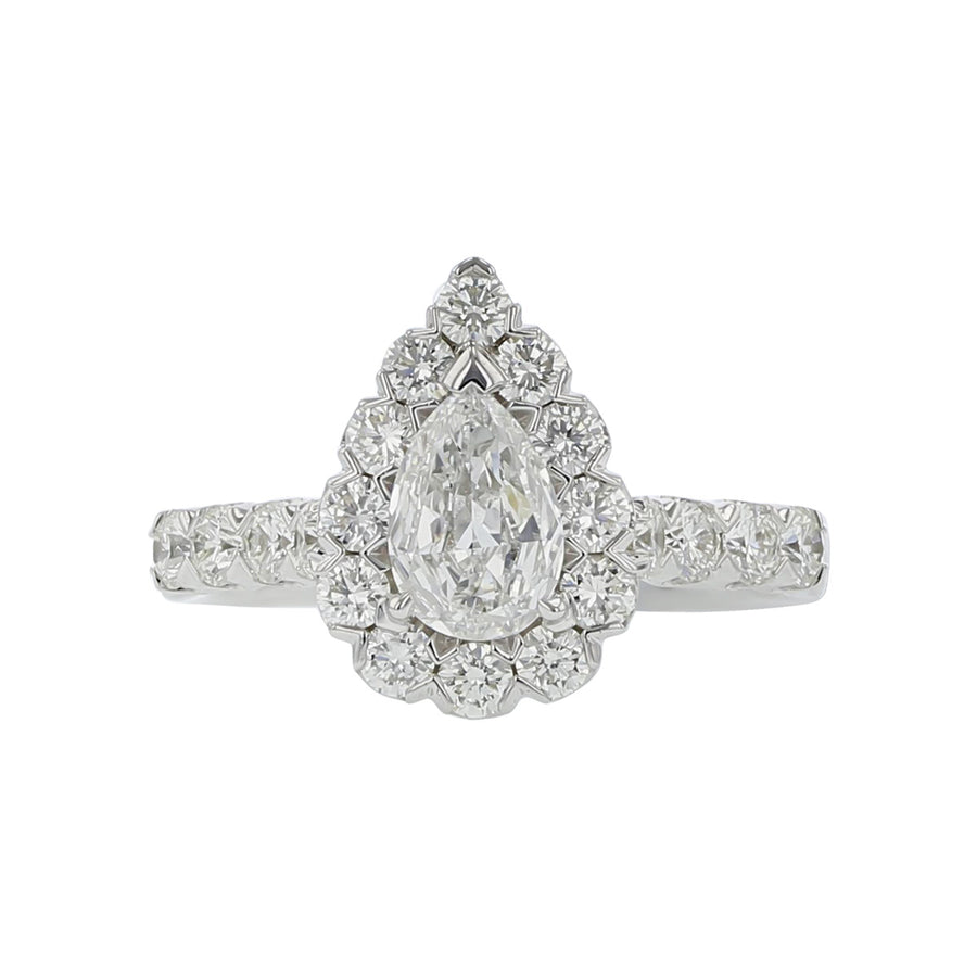 L'Amour Crisscut Pear Diamond Engagement Ring