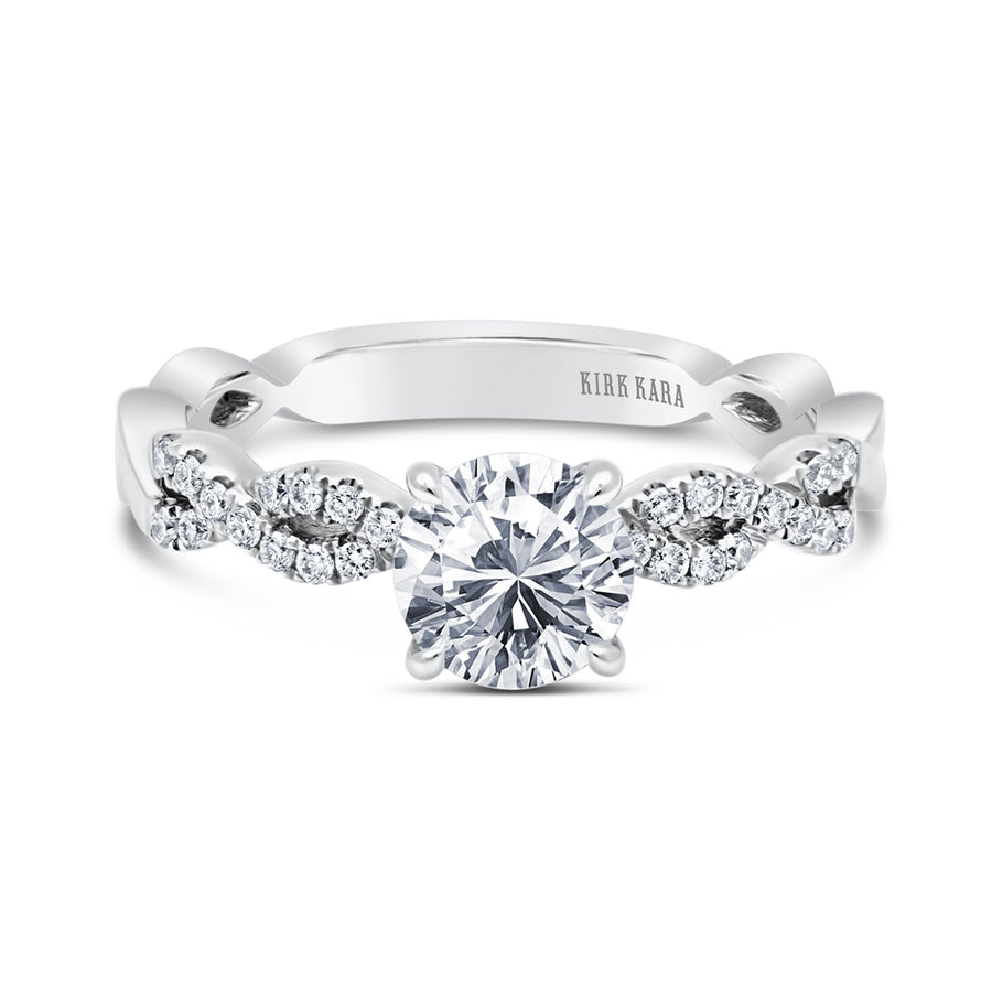 Swirl Diamond Engagement Ring Setting