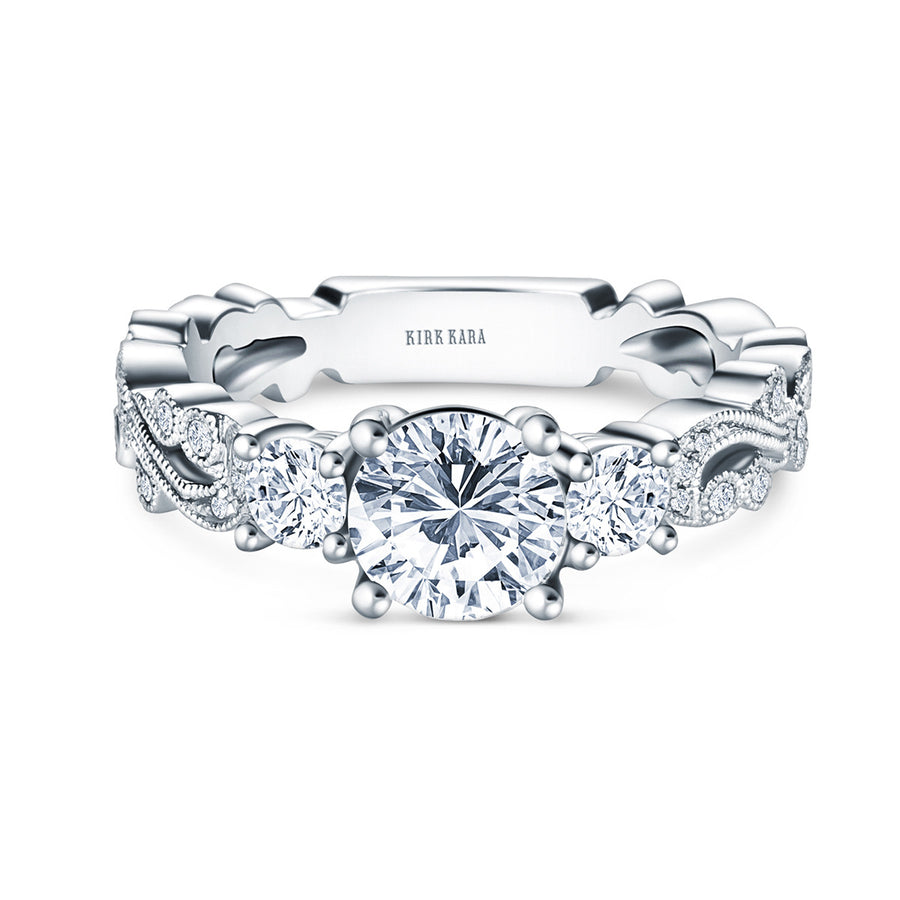 Milgrain Poetic Diamond Engagement Ring Setting