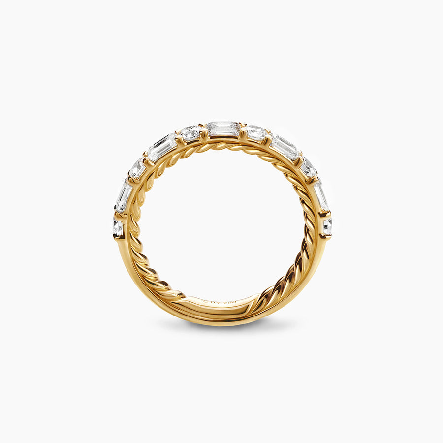 DY Infinity Alternating Diamond Band Ring in 18K Yellow Gold