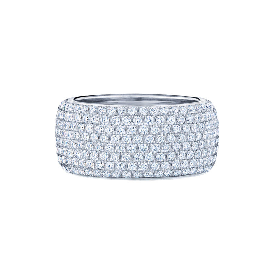 Moonlight 8-Row Ring with Pave Diamonds
