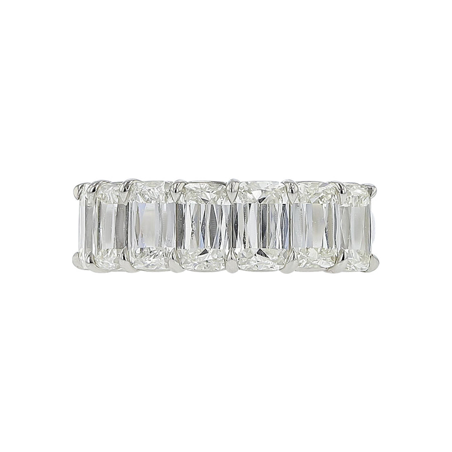 Half Circle Wedding Ring with Ashoka Diamonds
