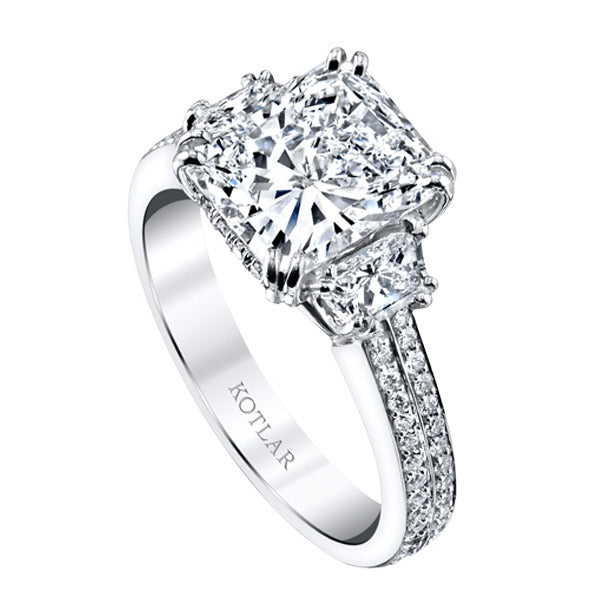 Harmonie Platinum Radiant Cut Diamond Ring