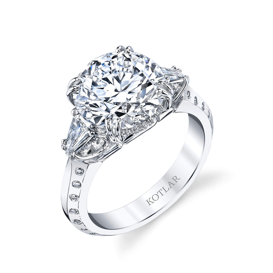 Classico Round Diamond and Melee Engagement Ring