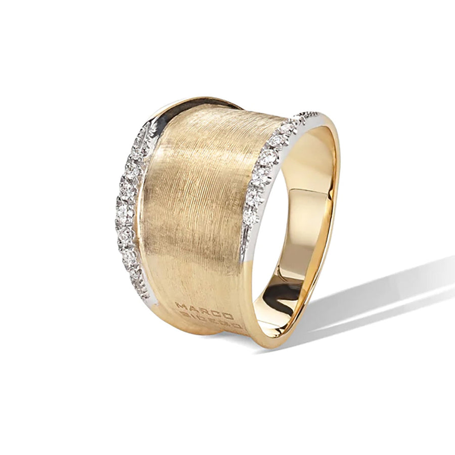 18K Yellow Gold and Diamond Small Ring