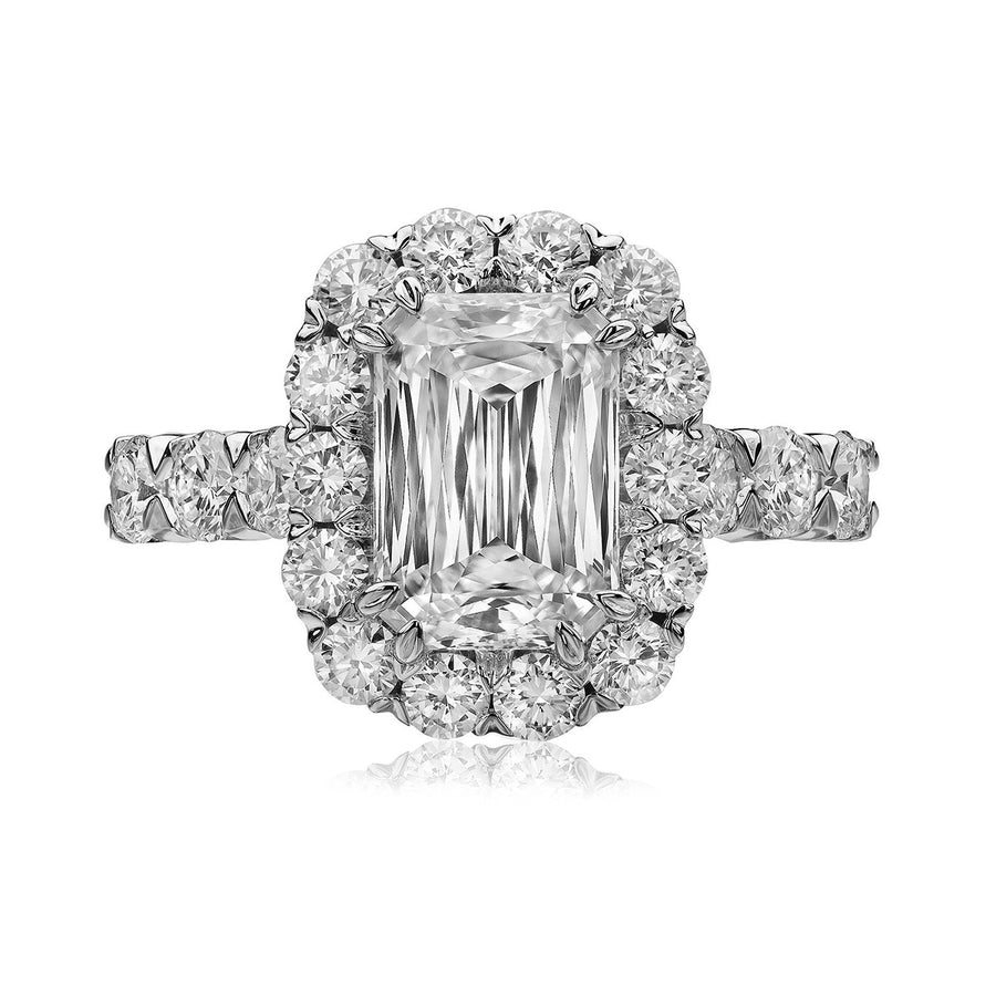Simple Emerald-cut Diamond Engagement Ring