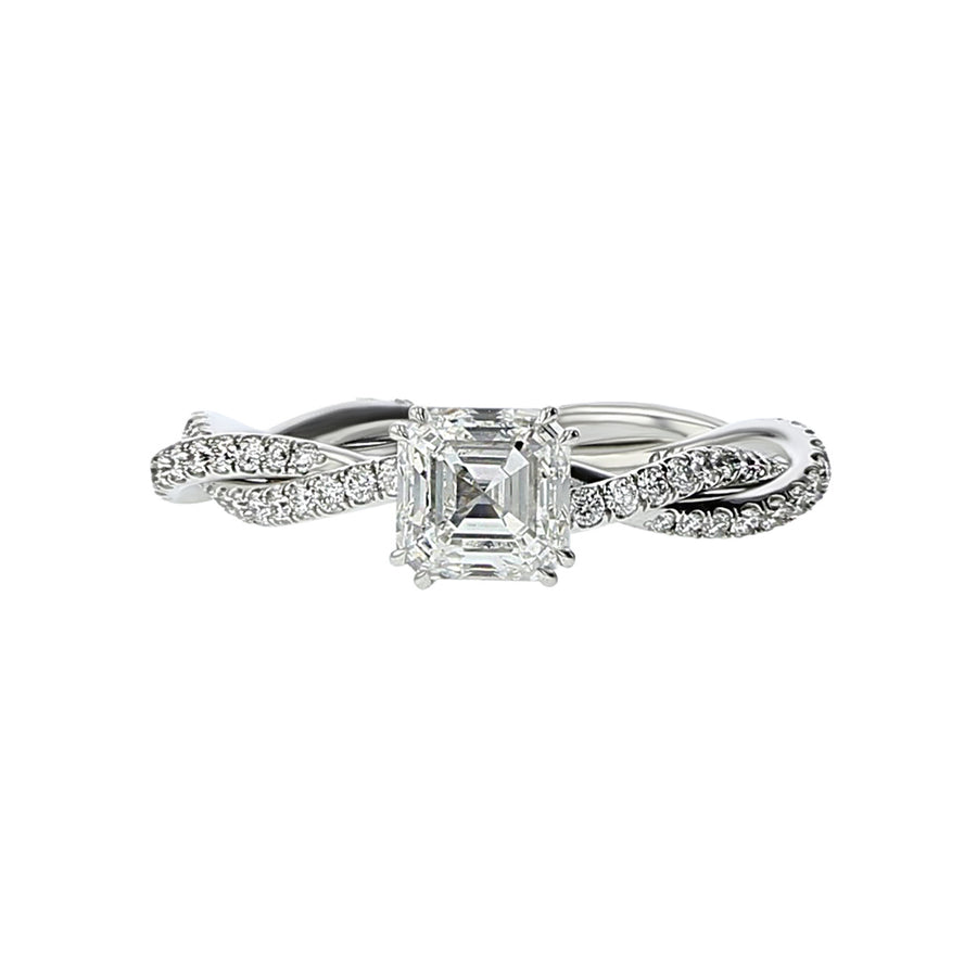 Twist Solitaire Diamond Engagement Ring