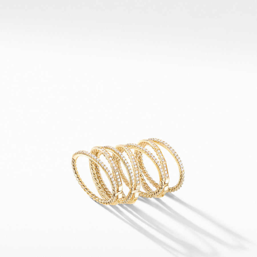 Stax Full Pave Ring in 18K Yellow Gold