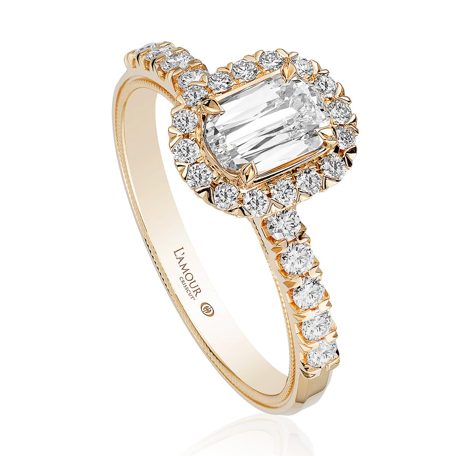 LAmour Crisscut Diamond Engagement Ring