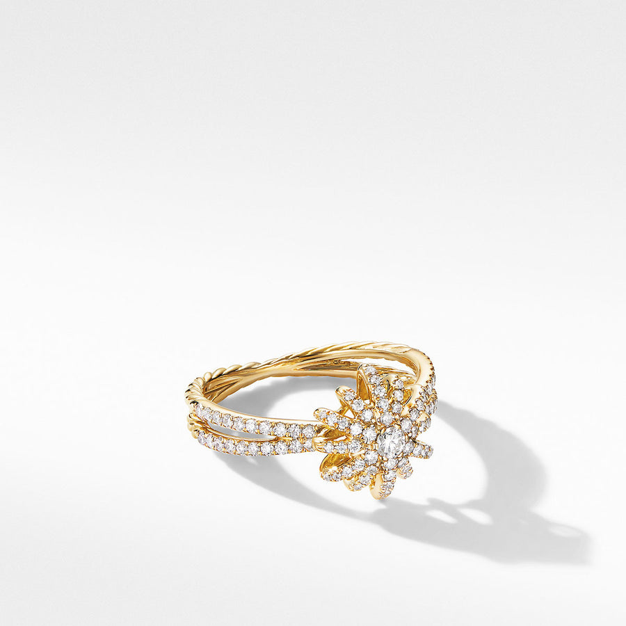 Starburst Ring in 18K Yellow Gold with Diamonds