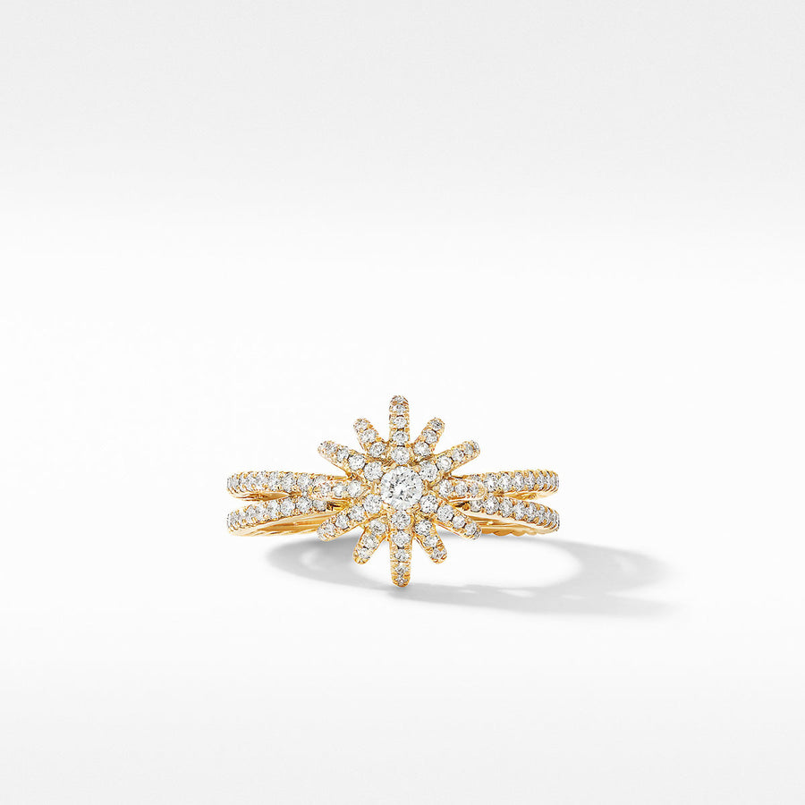 Starburst Ring in 18K Yellow Gold with Diamonds