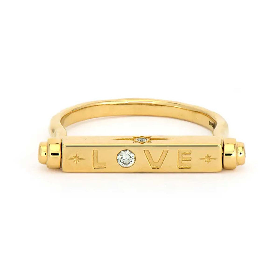 Show Your Love Engraved Narrow Flip Ring