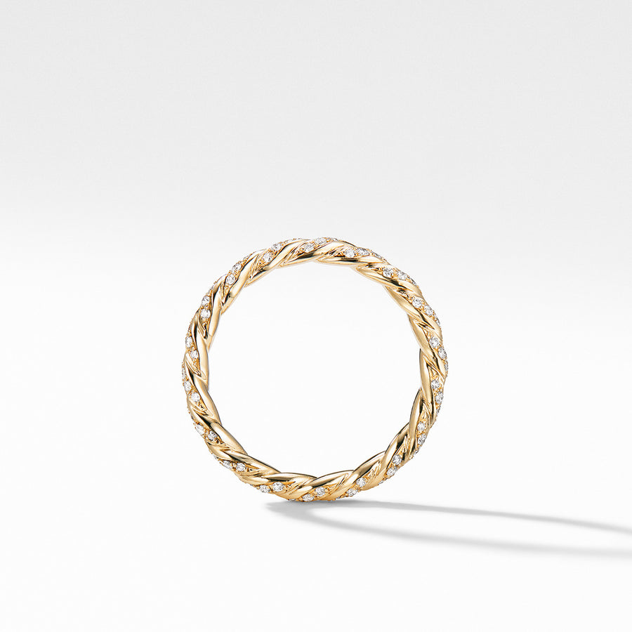 Pave Band Ring in 18K Yellow Gold with Diamonds