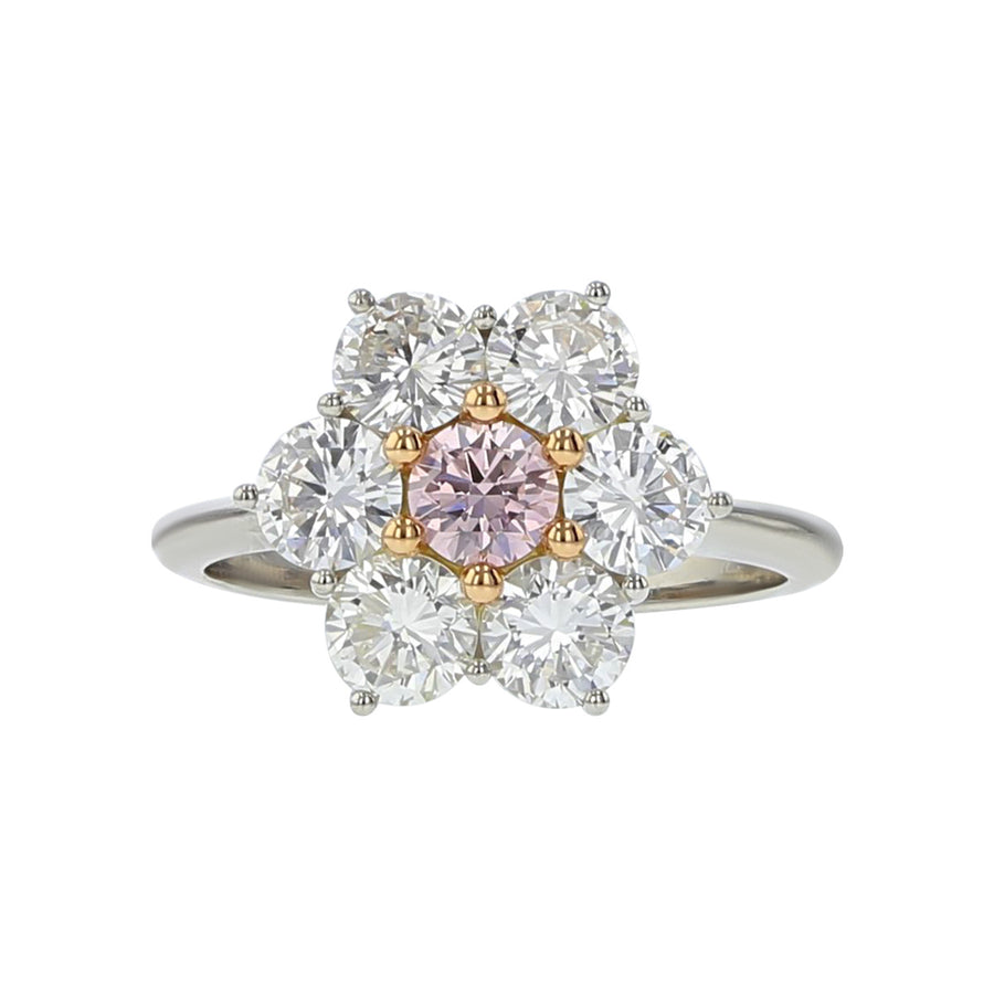 Fiore Fancy Intense Pink Diamond Flower Ring