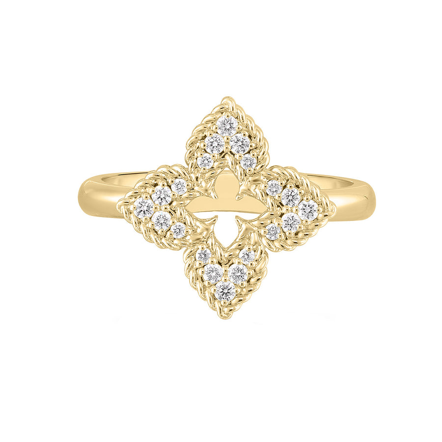 18K Yellow Gold Venetian Princess Ring with Diamonds