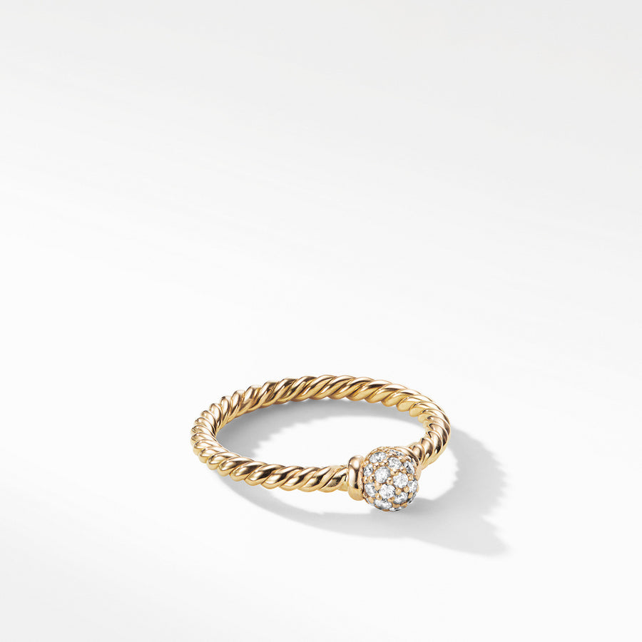 Solari Station Ring with Diamonds in 18K Gold