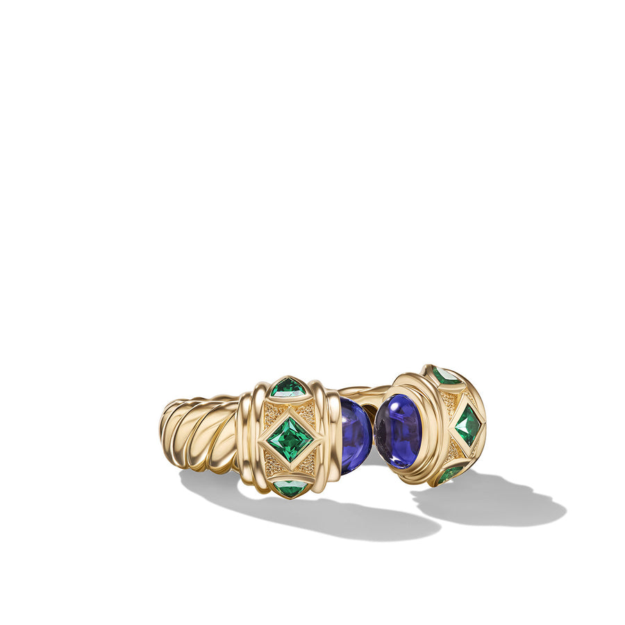 Renaissance Color Ring in 18K Yellow Gold with Tanzanite and Tsavorite
