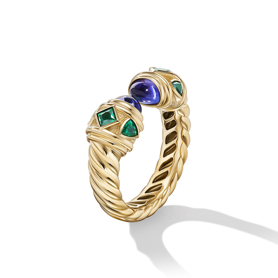 Renaissance Color Ring in 18K Yellow Gold with Tanzanite and Tsavorite