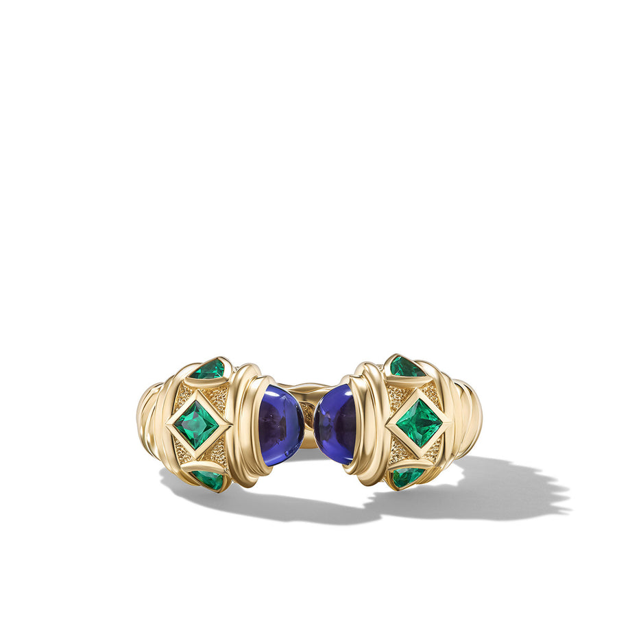 Renaissance Color Ring in 18K Yellow Gold with Tanzanite and Tsavorite