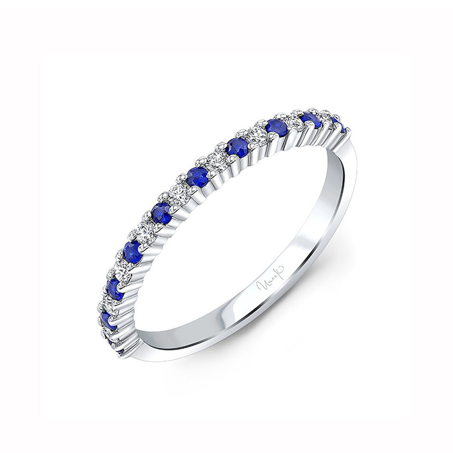 Blue Sapphire Fashion Ring in 14K White Gold