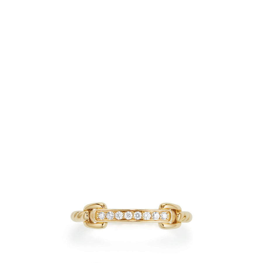 Petite Pave Ring with Diamonds in 18K Gold