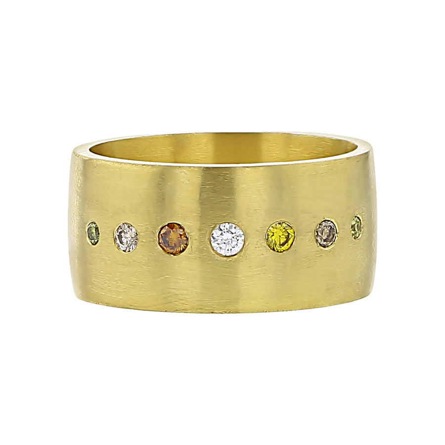 The Dunes Wide Band with Multicolor Diamond