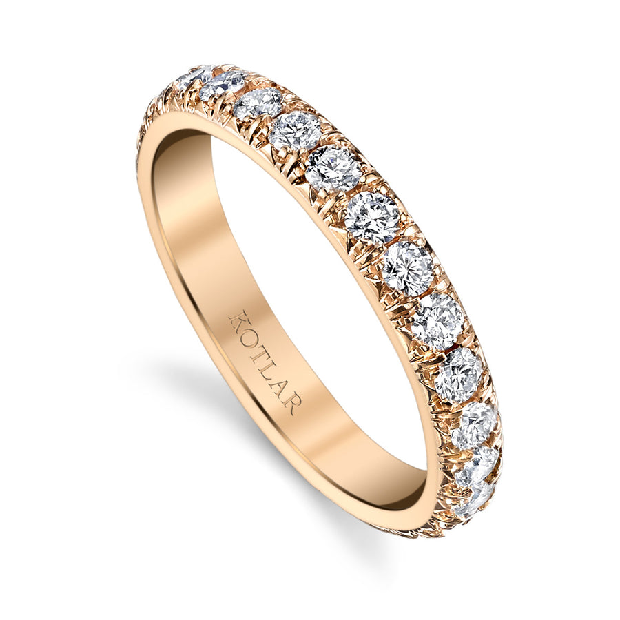 French Cut Artisan Pave Eternity Band