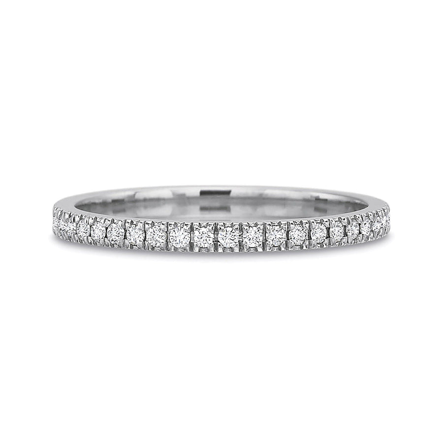 New Aire Full Round Brilliant Split Prong Eternity Band