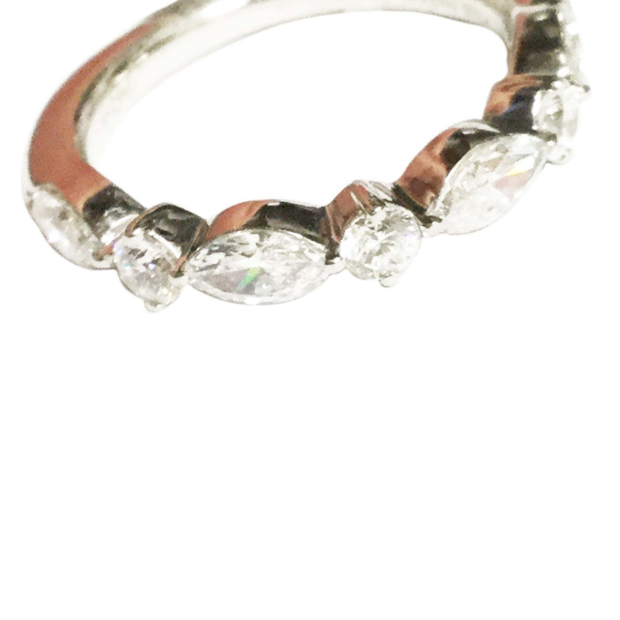 Platinum Diamond 7 Stone Wedding Ring