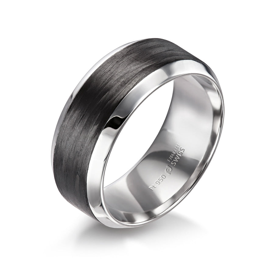 Carbon Fiber and Gold Wedding Band