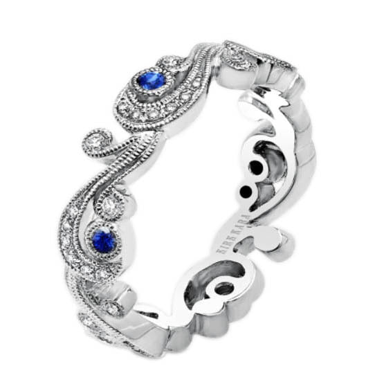 Blue Sapphire Round and Marquise Ring